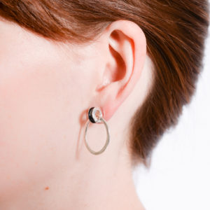 Silver flat link and loop studs