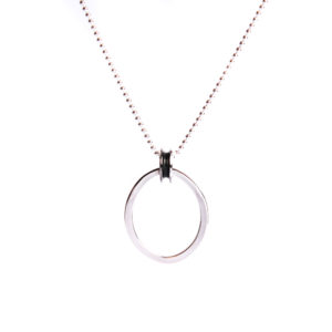 Silver loop pendant