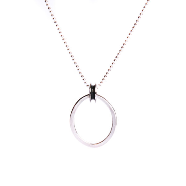 Silver loop pendant
