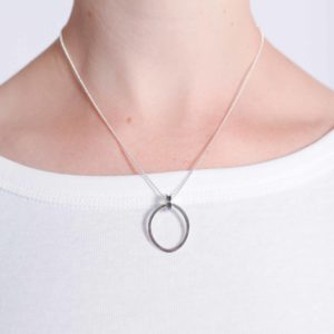 Silver loop pendant